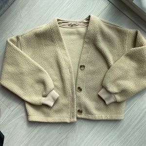 madewell teddy cardigan